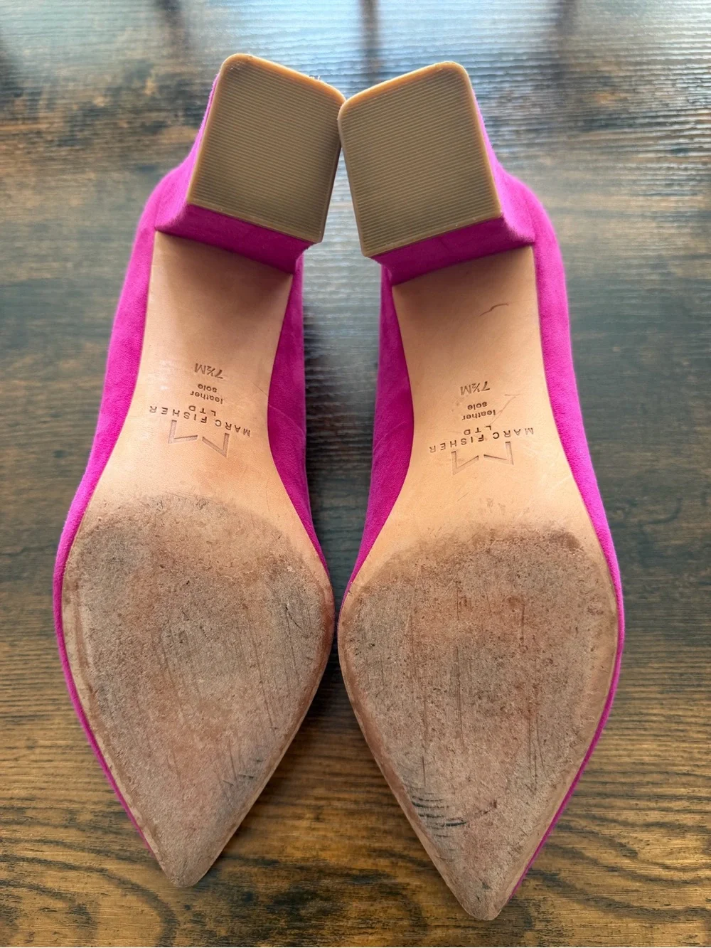 Marc Fisher Fuchsia Suede Pointed-Toe Pumps